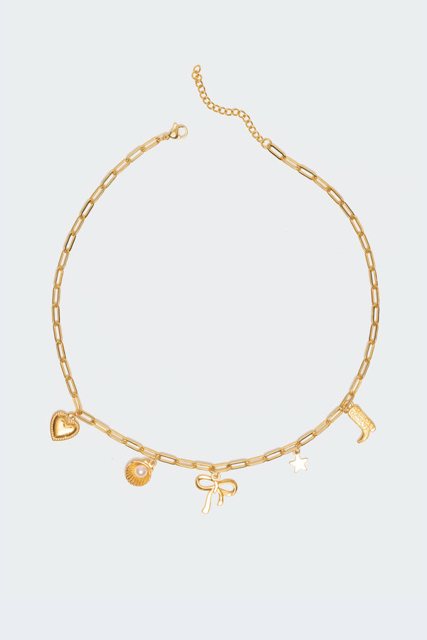 Edikted Dreamy Charm Necklace Gold