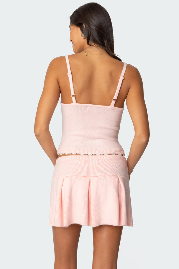 Edikted Easter Knit Tank Top Light Pink
