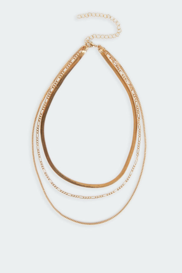Edikted Eclectic Layered Necklace Gold