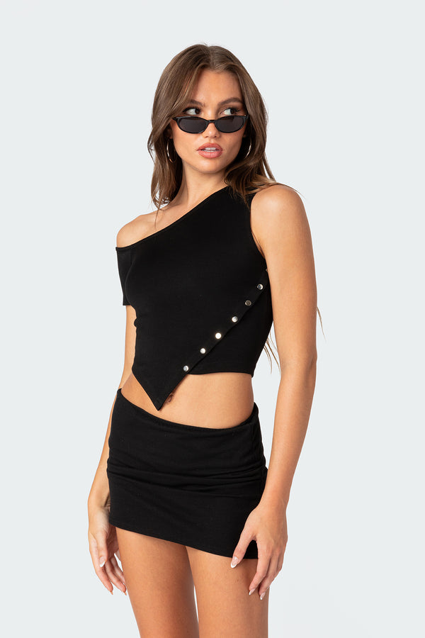 Edikted Eclipse Asymmetric Top Black