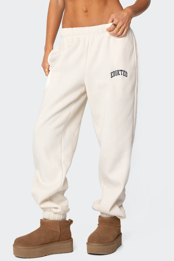 Edikted Edikted Babe Oversized Sweatpants Cream