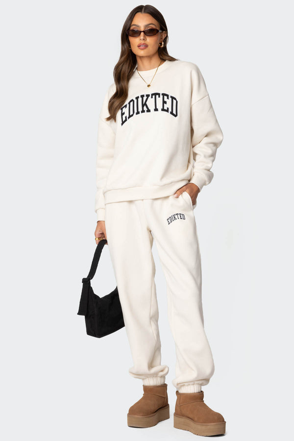Edikted Edikted Babe Oversized Sweatshirt Cream