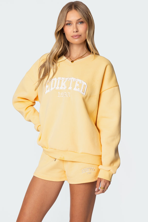 Edikted Edikted Girl Sweatshirt Yellow