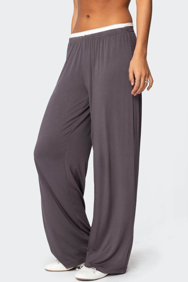 Edikted Elsa Layered Pants Gray