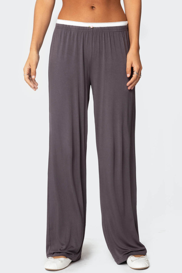 Edikted Elsa Layered Pants Gray