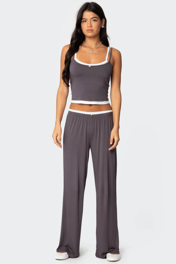 edikted Elsa Layered Pants gray