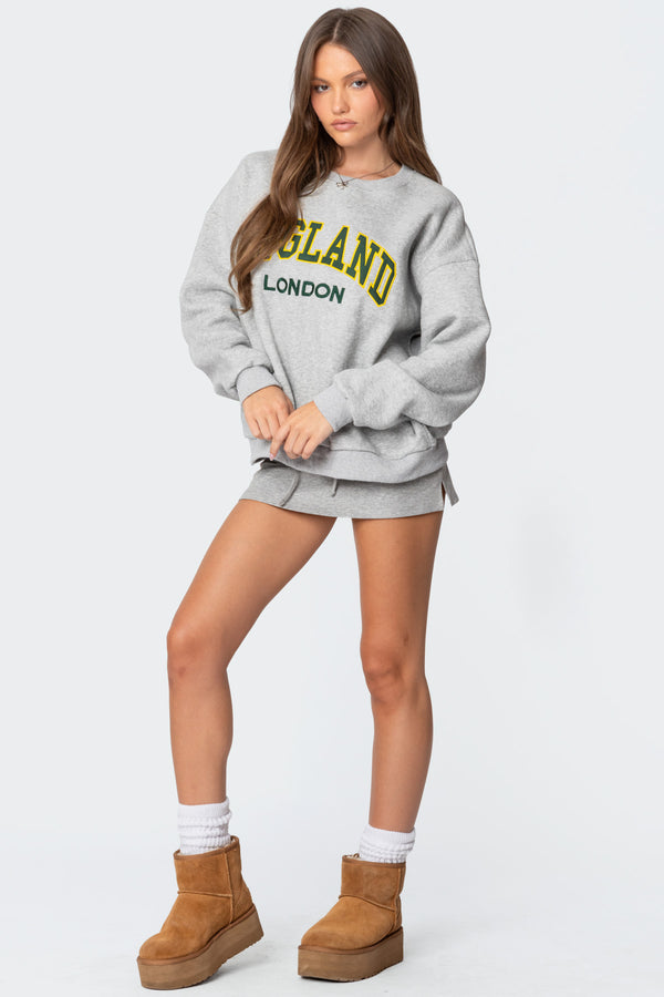 Edikted English Girl Sweatshirt Gray Melange