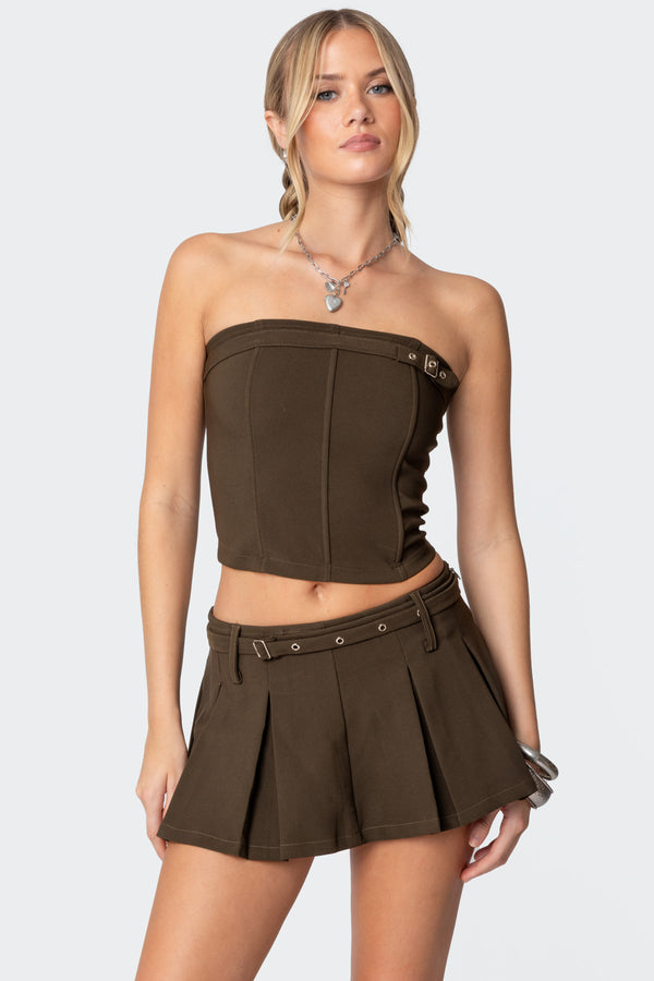 edikted Erynne Belted Corset olive