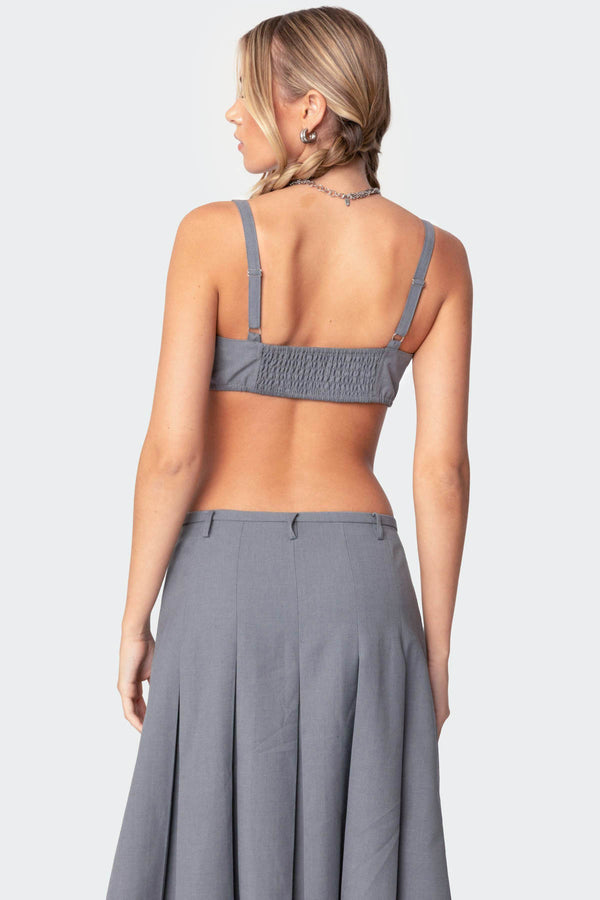 Edikted Ethel Tailored Bralette Gray