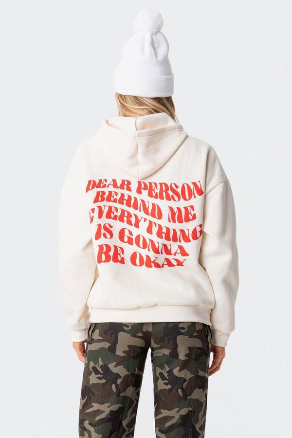 Edikted Everything'S Ok Hoodie Cream