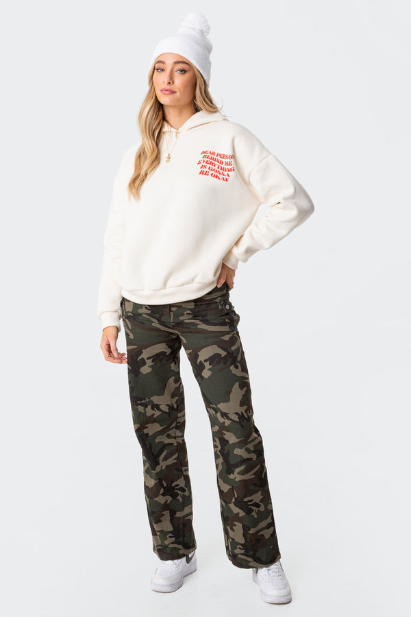 Edikted Everything'S Ok Hoodie Cream