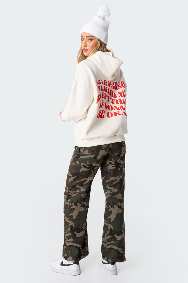edikted Everything'S Ok Hoodie cream