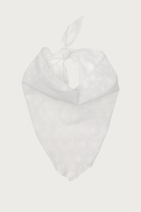 Edikted Eyelet Hair Scarf White