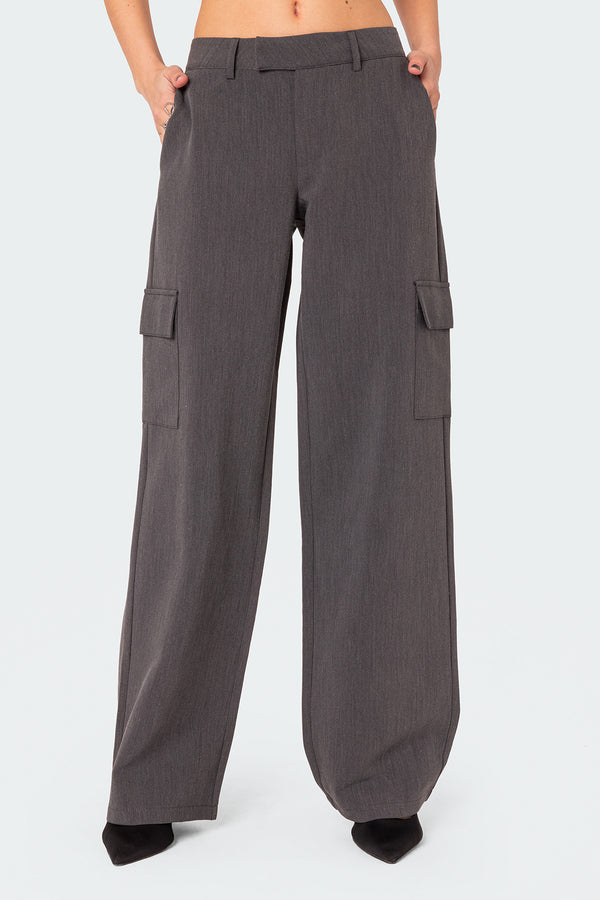 Edikted Faith Relaxed Trousers Dark Gray