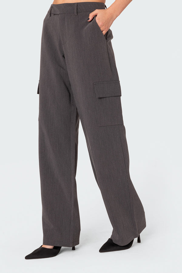 Edikted Faith Relaxed Trousers Dark Gray