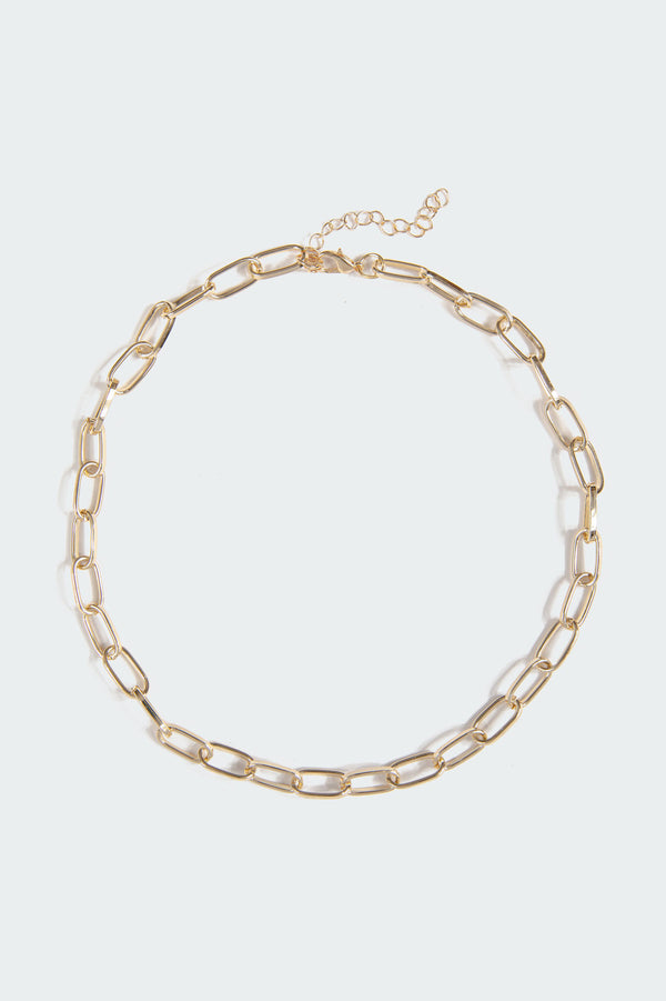 edikted Fargo Chain Necklace gold