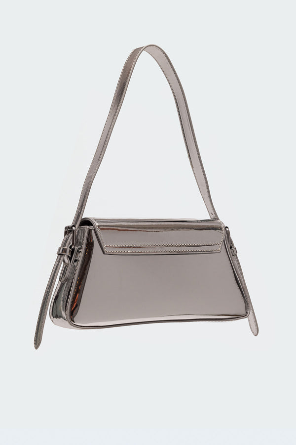 Edikted Fashion Girl Metallic Shoulder Bag Silver