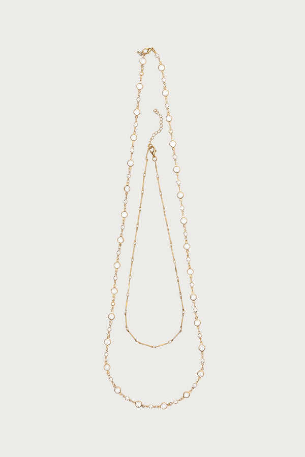 Edikted Faux Crystal Necklace Pack Gold