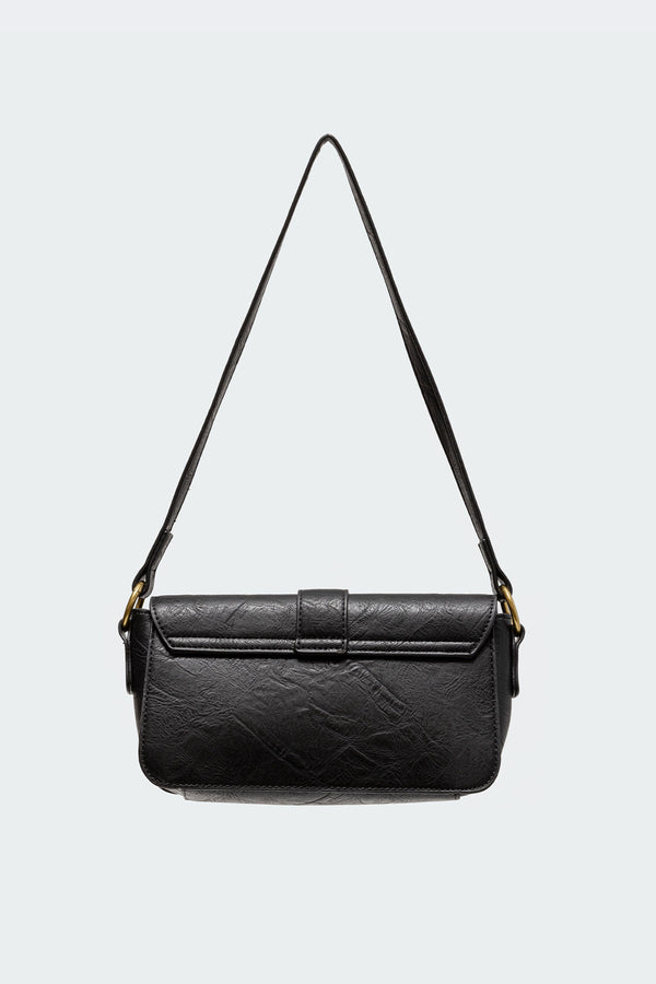 Edikted Faux Leather Buckle Bag Black