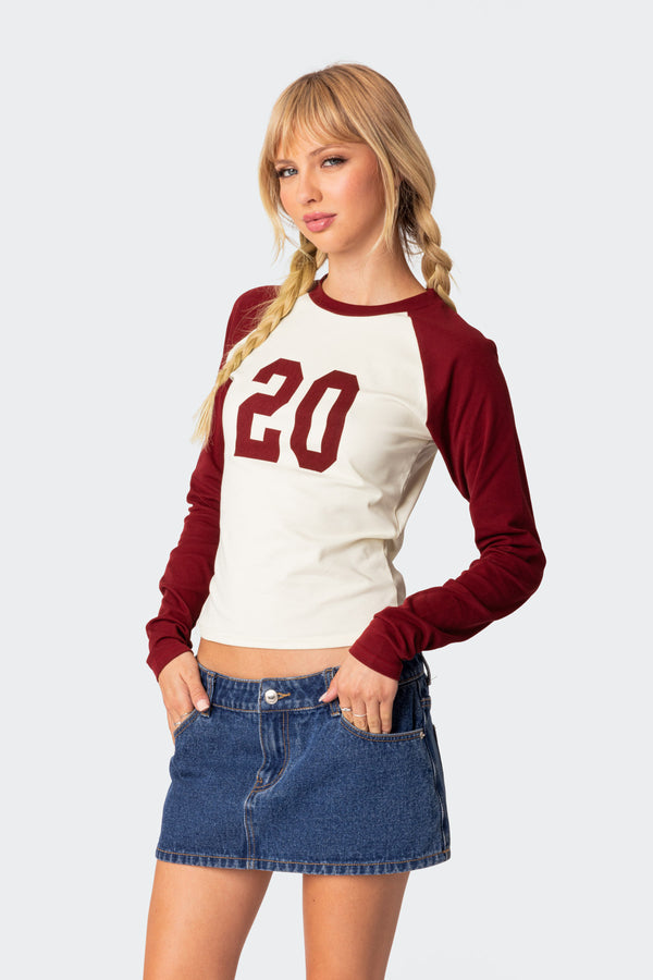 Edikted Feeling 20 Long Sleeve T Shirt Bordu