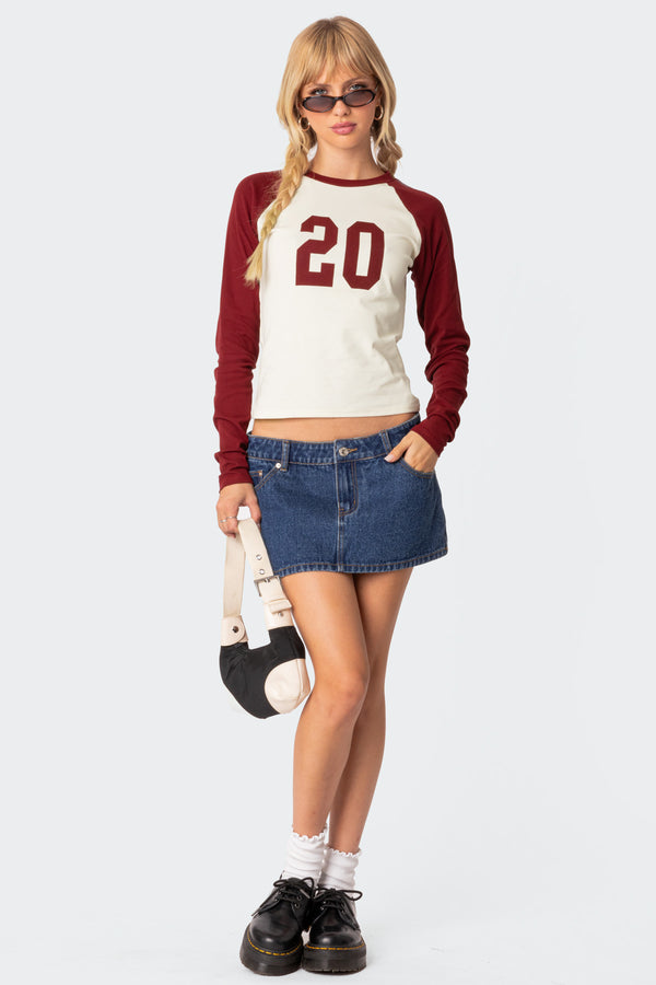 edikted Feeling 20 Long Sleeve T Shirt bordu