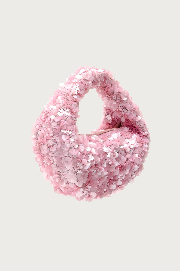 Edikted Flashy Sequin Handbag Pink