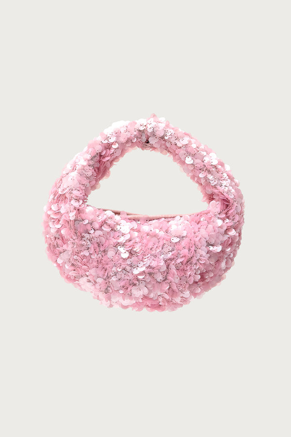 Edikted Flashy Sequin Handbag Pink