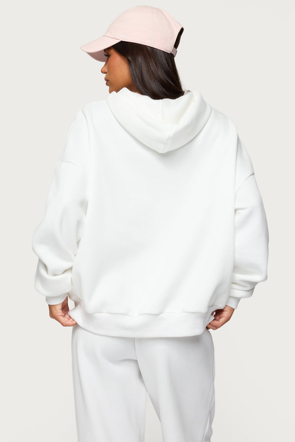Edikted Fleura Edikted Hoodie White
