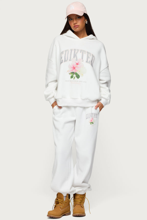 Edikted Fleura Edikted Hoodie White