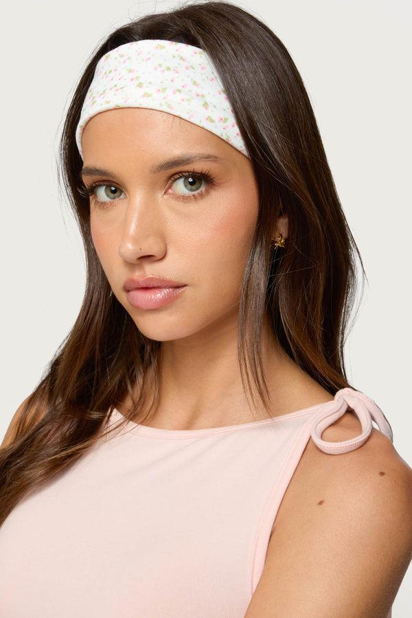 edikted Floral Headband white