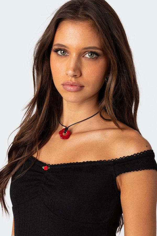 edikted Flower Girl Cord Necklace mix