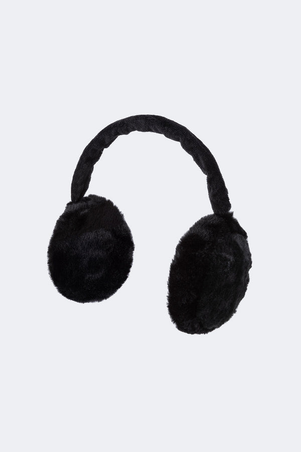 edikted Fluffy Ear Muffs black