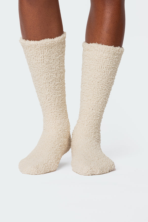 Edikted Fluffy Socks Cream