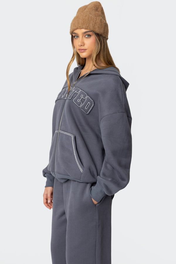 Edikted Forever Edikted Oversized Hoodie Gray