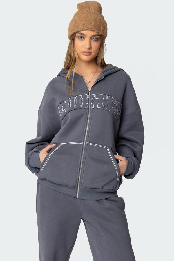 Edikted Forever Edikted Oversized Hoodie Gray