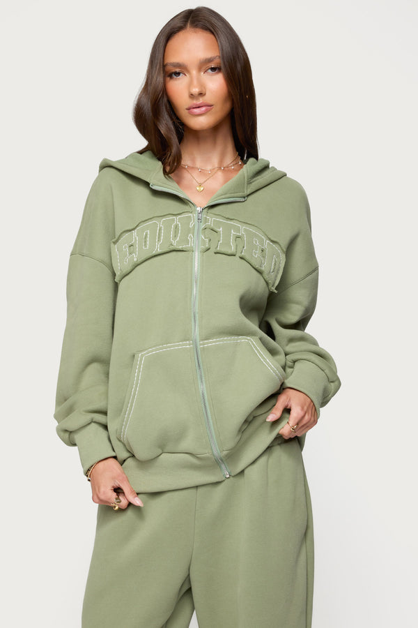 edikted Forever Edikted Oversized Hoodie olive