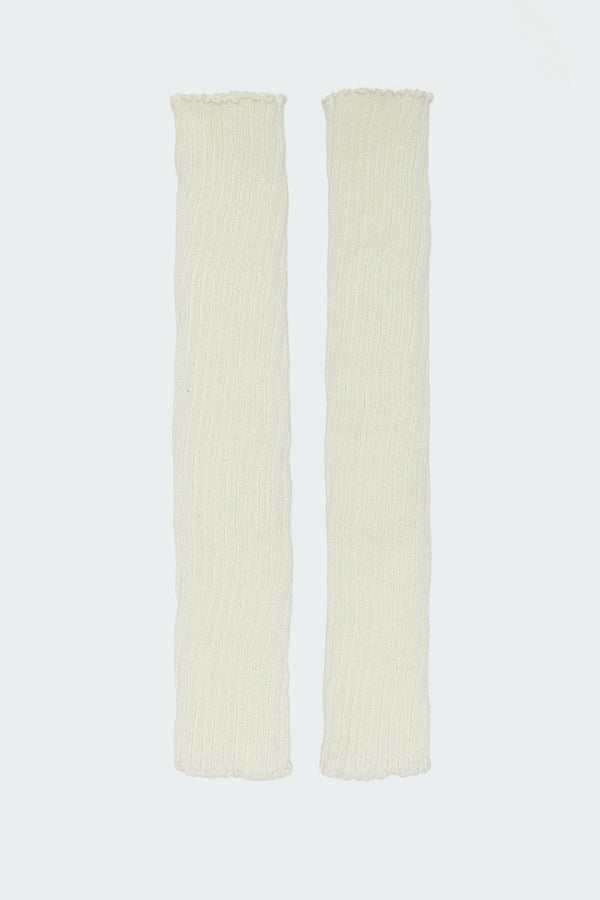 Edikted Frosty Arm Warmers White