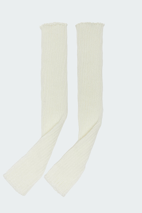Edikted Frosty Arm Warmers White