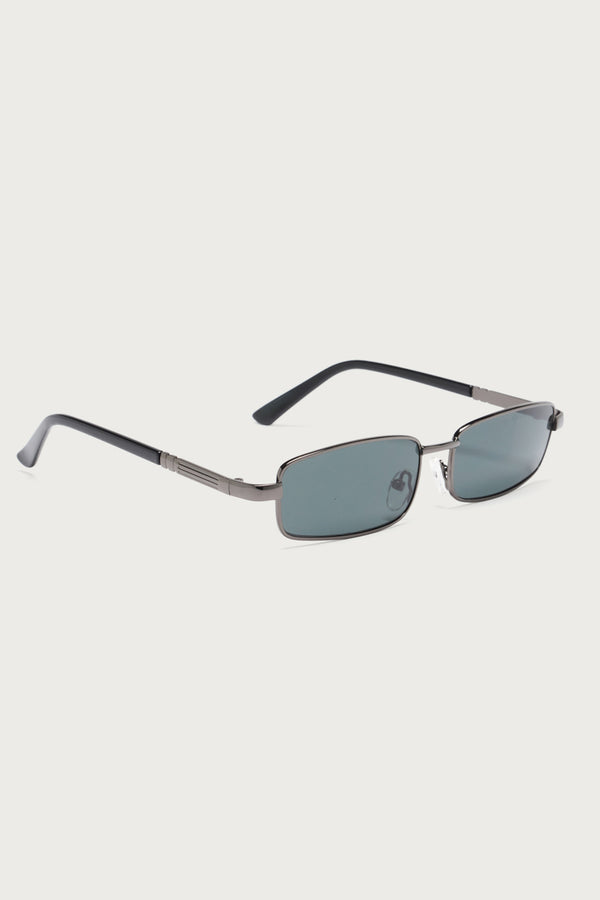 Edikted Galvin Rectangle Sunglasses Black