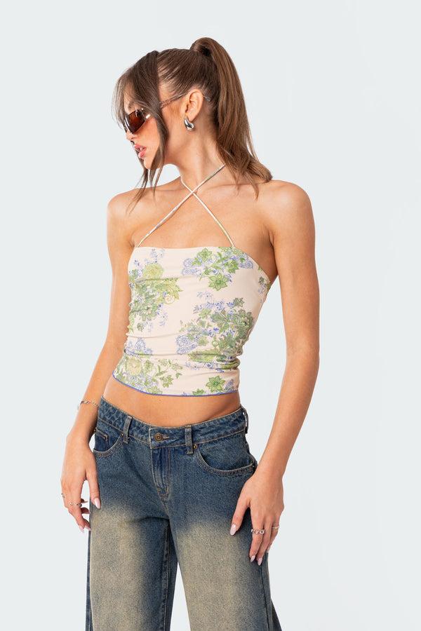 Edikted Garden Party Printed Top Mix