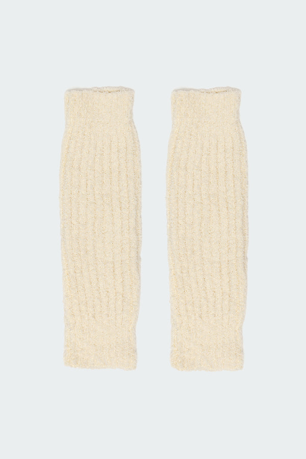 Edikted Get Cozy Leg Warmers Cream