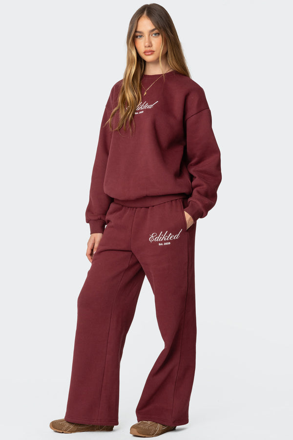 Edikted Get Edikted Sweatpants Burgundy
