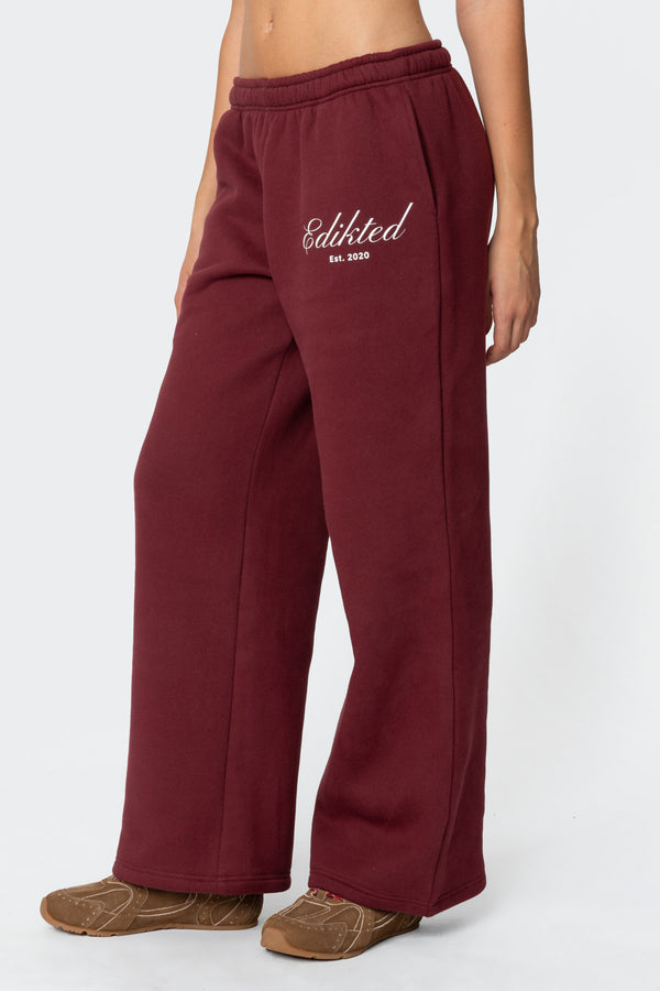 Edikted Get Edikted Sweatpants Burgundy
