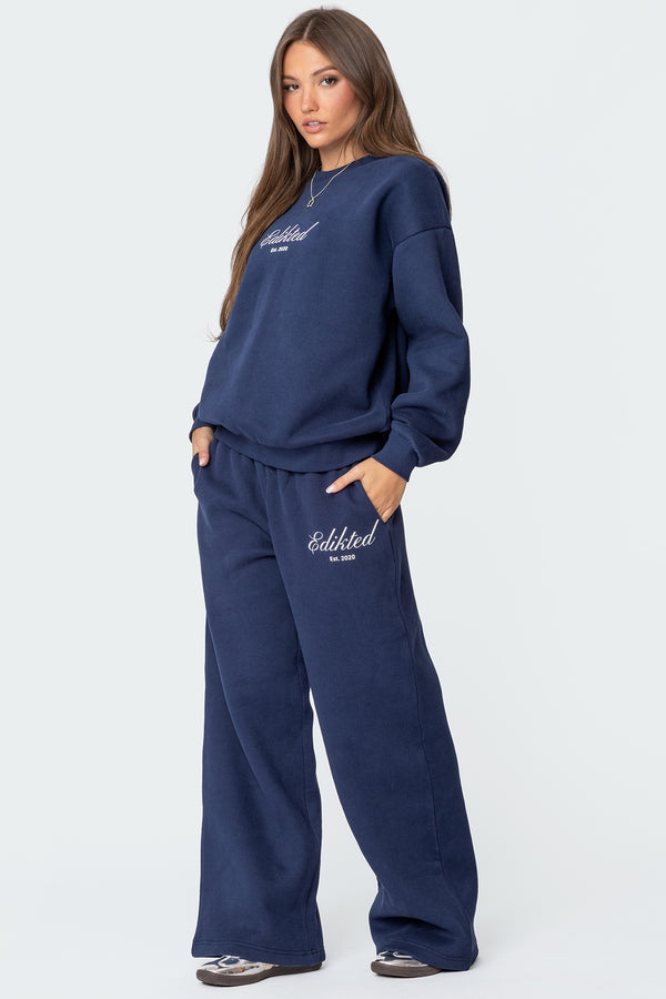 Edikted Get Edikted Sweatpants Navy