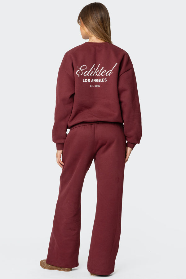 Edikted Get Edikted Sweatshirt Burgundy