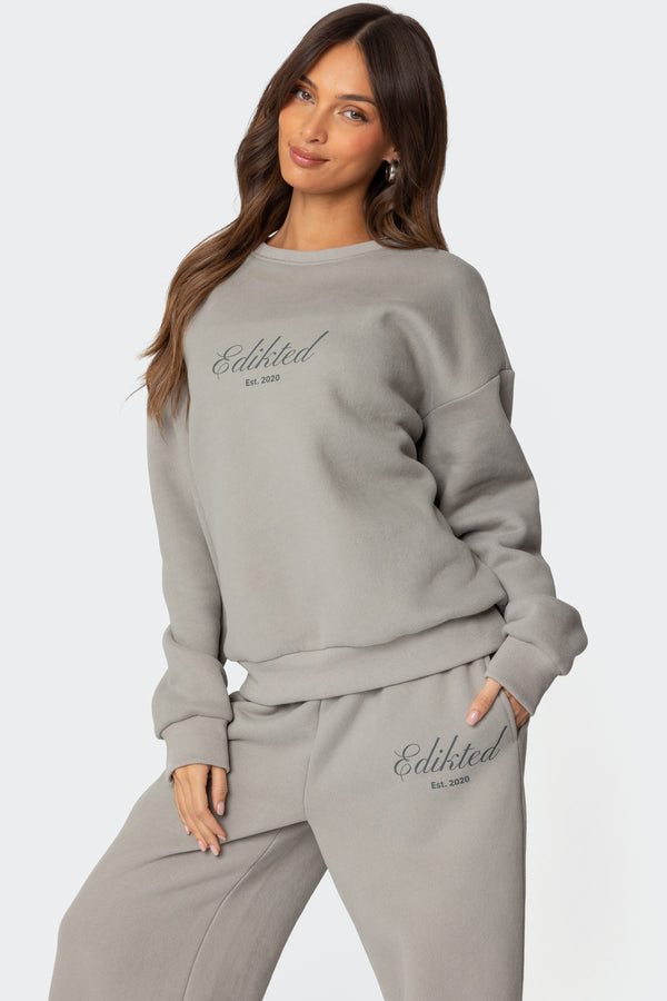 Edikted Get Edikted Sweatshirt Gray