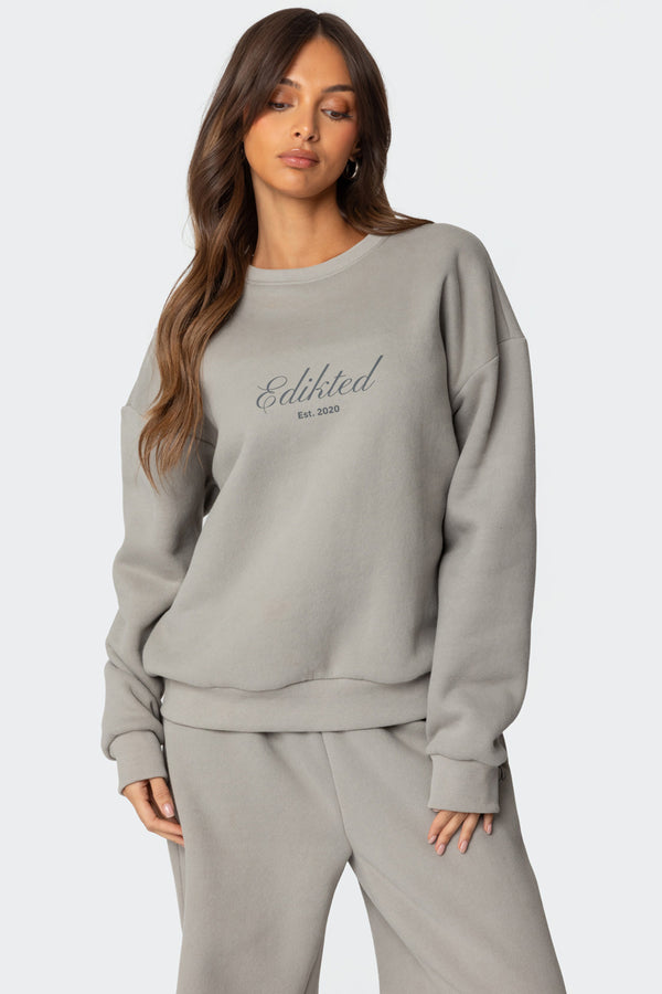 Edikted Get Edikted Sweatshirt Gray