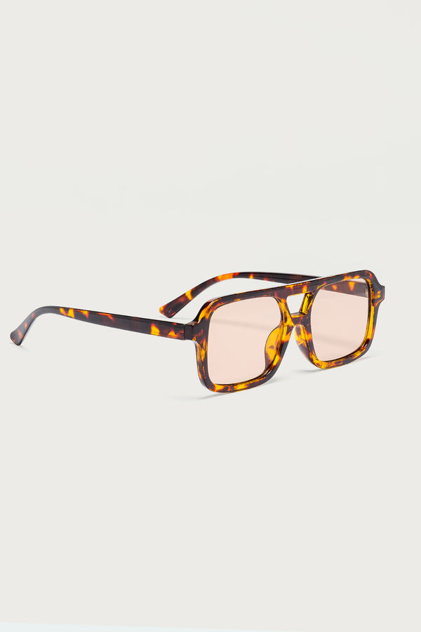 Edikted Gianni Square Sunglasses Brown