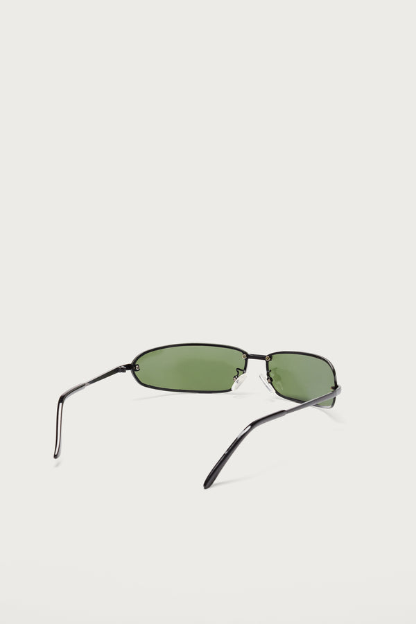 Edikted Golden Era Oval Sunglasses Black