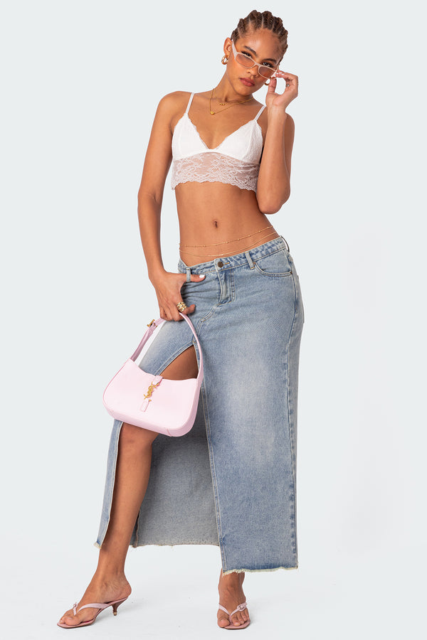 Edikted Greta Lace Bra Top White